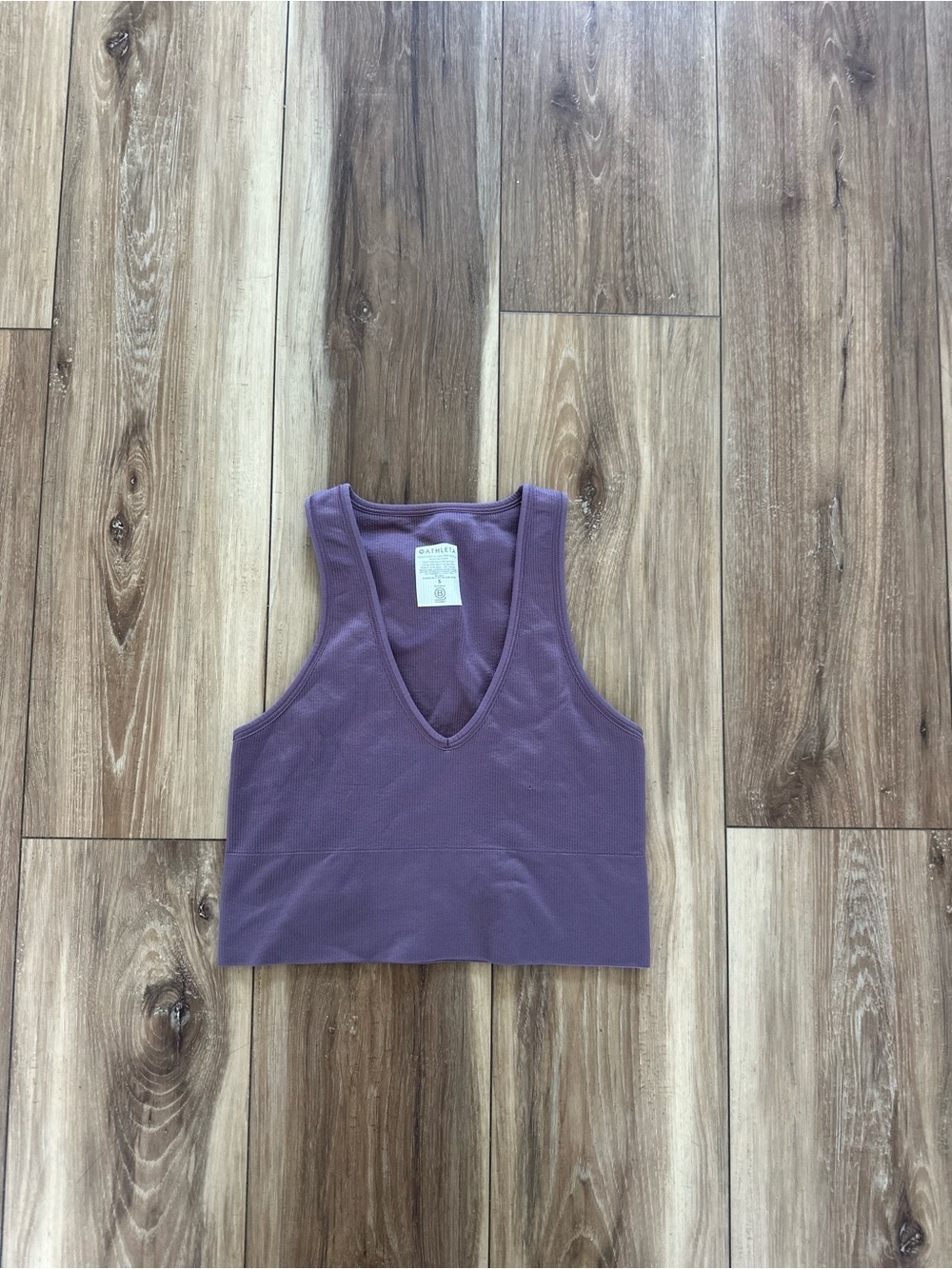 Athleta women’s aurora seamless Cropped ribbed Tank Top size small